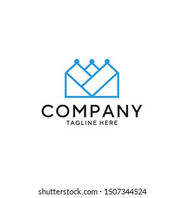 the concept of the crown logo is added with a V shape