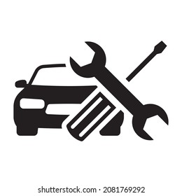 Concept of customer service, car and transport support. Simple icon isolated on white background.