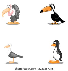 concept of cute animals variation cartoon vector art illustration