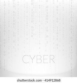 The concept of cyberspace filled binary code