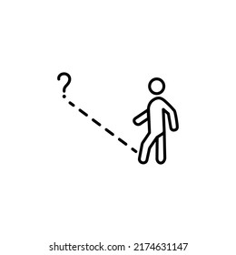 concept of decision making with a businessman who hesitates and wonders about the choice he must make before embarking on the path to success. eps 10