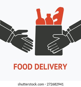 concept for delivery food. vector illustration - eps 8
