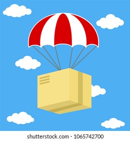 Concept for delivery service. Delivering, Distribution Warehouse, Freight Transportation, Mail, Send. Stock vector illustration