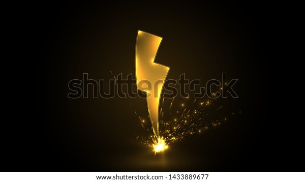 Concept Depicting Lightning Lightning Strike Striking Stock Vector ...