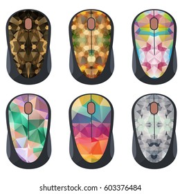 Concept design with abstract colorful pattern for computer mouse