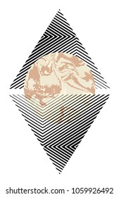 Concept design. Abstract composition with textured geometric shapes. Marble composition. Trendy design poster. Vector illustration EPS10