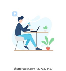 Concept design character flat illustration