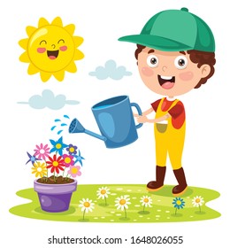 Concept Design With Colorful Flowers