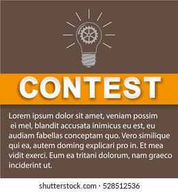Concept design contest background. Vector illustration. EPS10.