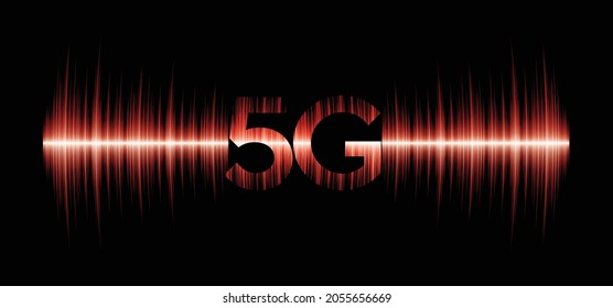 Concept Design, Danger Radiation From 5G Radio Waves In Vector Format