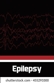 A concept design of an EEG spike wave showing the presence of epilepsy