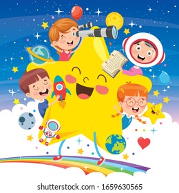 Concept Design With Funny Children