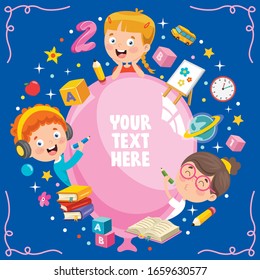 Konzept-Design mit lustigen Kindern