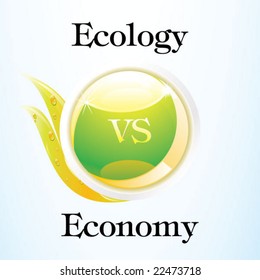 concept design of a green ecology icon - vector style