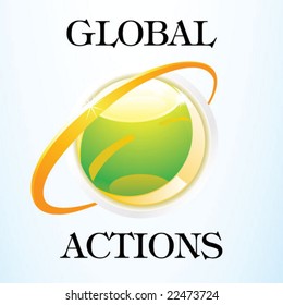 concept design of a green environmental nature icon - vector style