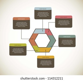 concept design for infographic, vintage style. vector illustration