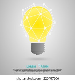 concept design light bulb can be used for infographics, numbered banners etc
