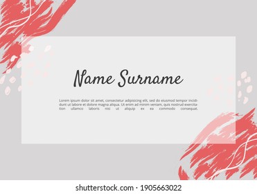 Concept design perfect for banner, web banner, landing page, invitation, brochure with brush stroke red color. material design available.