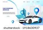 Concept design for rent a car and car sharing. Rental car. Carsharing. Vector illustration.