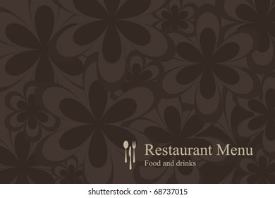 Concept design restaurant menu on flowers background