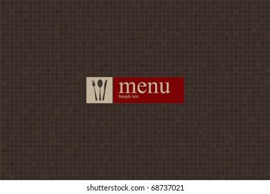 Concept design restaurant menu on minimal elements