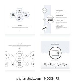 Concept design set 4 styles   black and white color