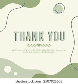 Concept Design of Thank You Card Template for Your Banner, Web Page Element, Business.