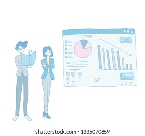 ิีBusiness concept design of vector. Doodle art style.