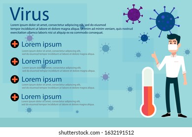 concept design vector illustration of infographic of bacterial viruses