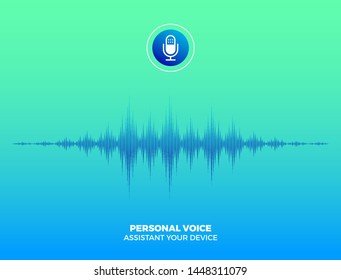 Concept Design Voice Technology. Isometric Illustrations vector. assistant connecting devic e with speak to machine learnning or AI. Internet of thing.