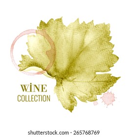 Concept design for a wine list. Vector llustration.