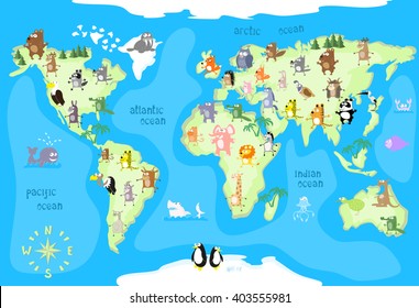 World Map Cartoon Images Stock Photos Vectors Shutterstock