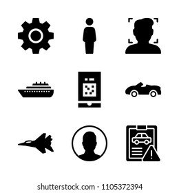 concept, designer, aircraft and merchandise icons in Technology vector set. Graphics for web and design