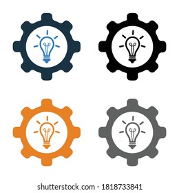 Concept, development, gear, idea icon. Editable vector isolated on a white background
 