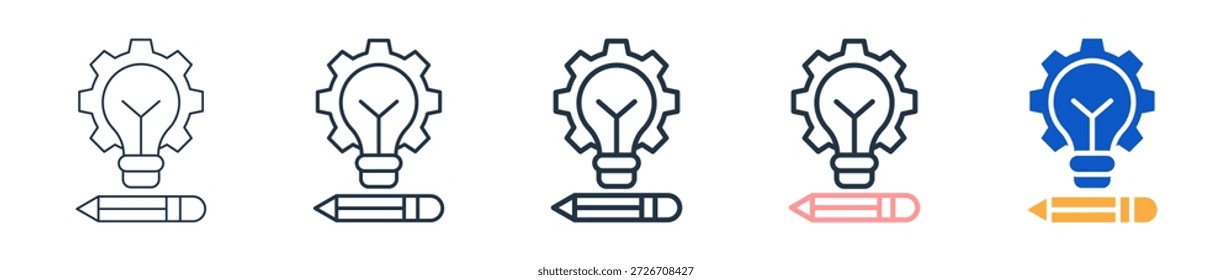 Concepto de diferentes iconos de estilo conjunto de Ilustración vectorial.