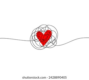 concept of difficulty in romantic relationship. abstract web element for simple graphic design. big trouble in human relationship and friendship or bad valentine day and sad process of divorce