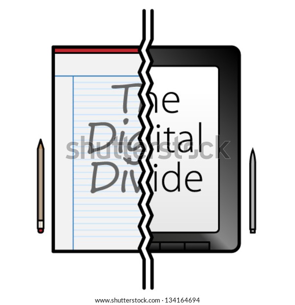 Concept: the digital\
divide.