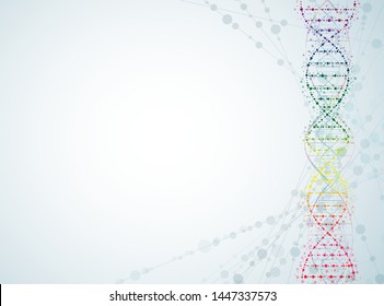 concept of digital molecular dna neuron networks is used as a vector background image.