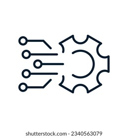 The concept of digital technologies. Vector icon isolated on white background.