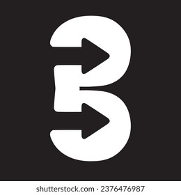 the concept of direction is combined with the letter b or 3