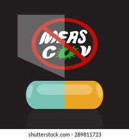 The concept of discovering a cure for MERS COV..Abstract about medicine.