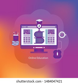 Concept for distance education, online learning
