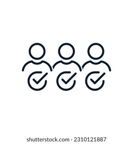 The concept of distribution of tasks, recruitment. Vector icon isolated on white background.