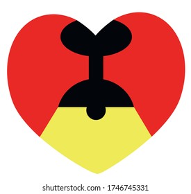 Concept: Do not let the fire in your heart go out. A color illustration depicting a heart inside which light is on
