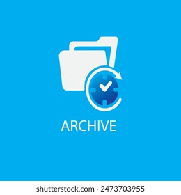 Concepto de Archivar de documentos, almacenamiento de datos, almacenamiento seguro, archivo y organización de archivos, base de datos digital. Ilustración vectorial en diseño plano