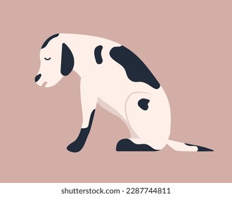 Concept Dog body language. A beguiling flat vector illustration designed for web use, featuring a captivating dog-themed cartoon concept on a white background. Vector illustration.