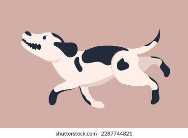 Concept Dog body language. A heartwarming flat vector illustration tailored for web use, showcasing an alluring cartoon concept on a white background. Vector illustration.