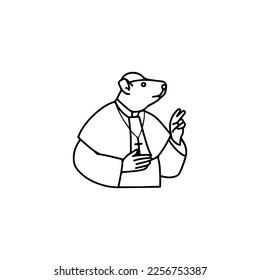 concept doodle mouse vector illustration
