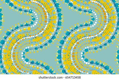 concept dot seamless pattern on tribal style. repeatable motif in modern india style for surface design