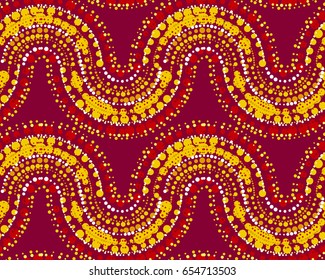 concept dot seamless pattern on tribal style. repeatable motif in modern india style for surface design